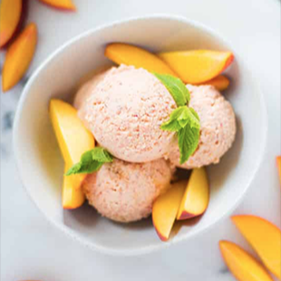 ice cream peaches